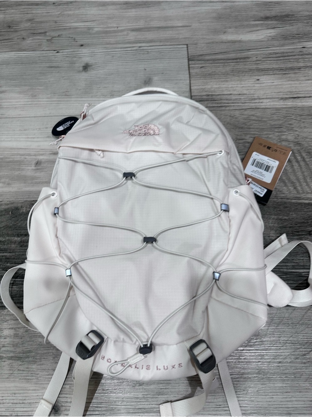 The Northface Women's 27L Borealis Luxe Backpack Gardenia White/Burnt Coral Meta - Picture 4 of 16